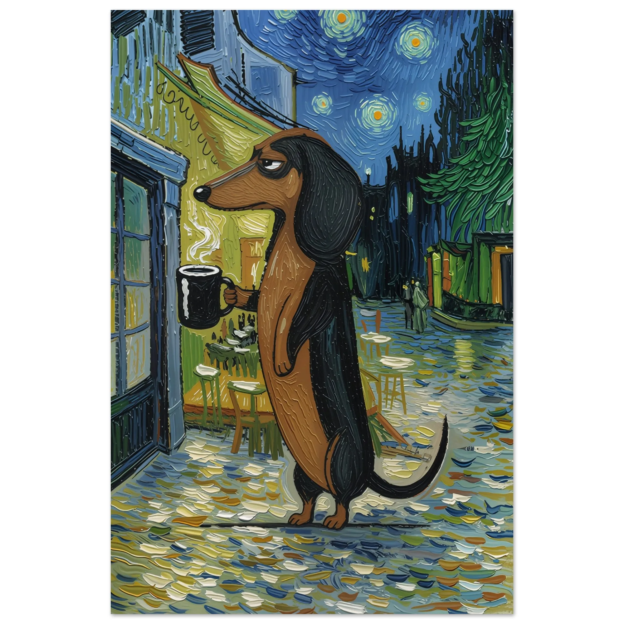Kunstdruck „Kaffee auf der Terrasse“