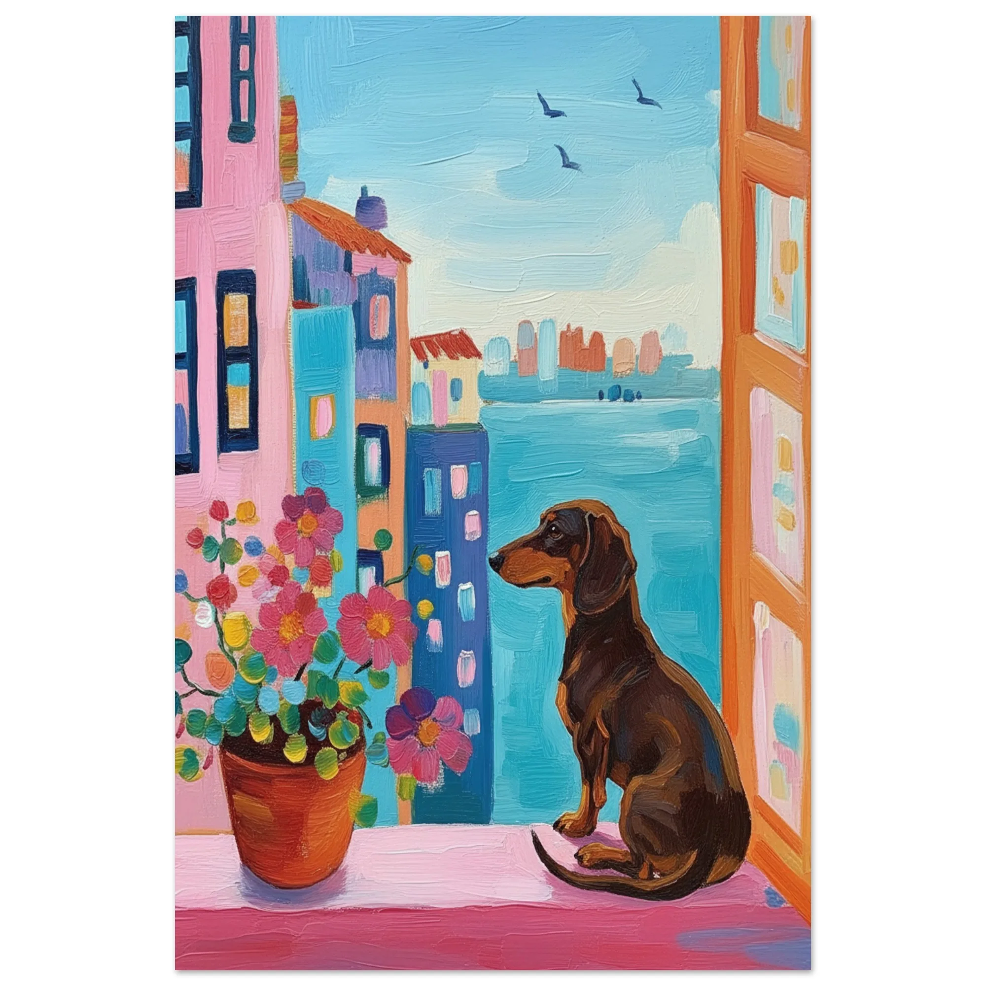 Kunstdruck „Mediterrane Küste“