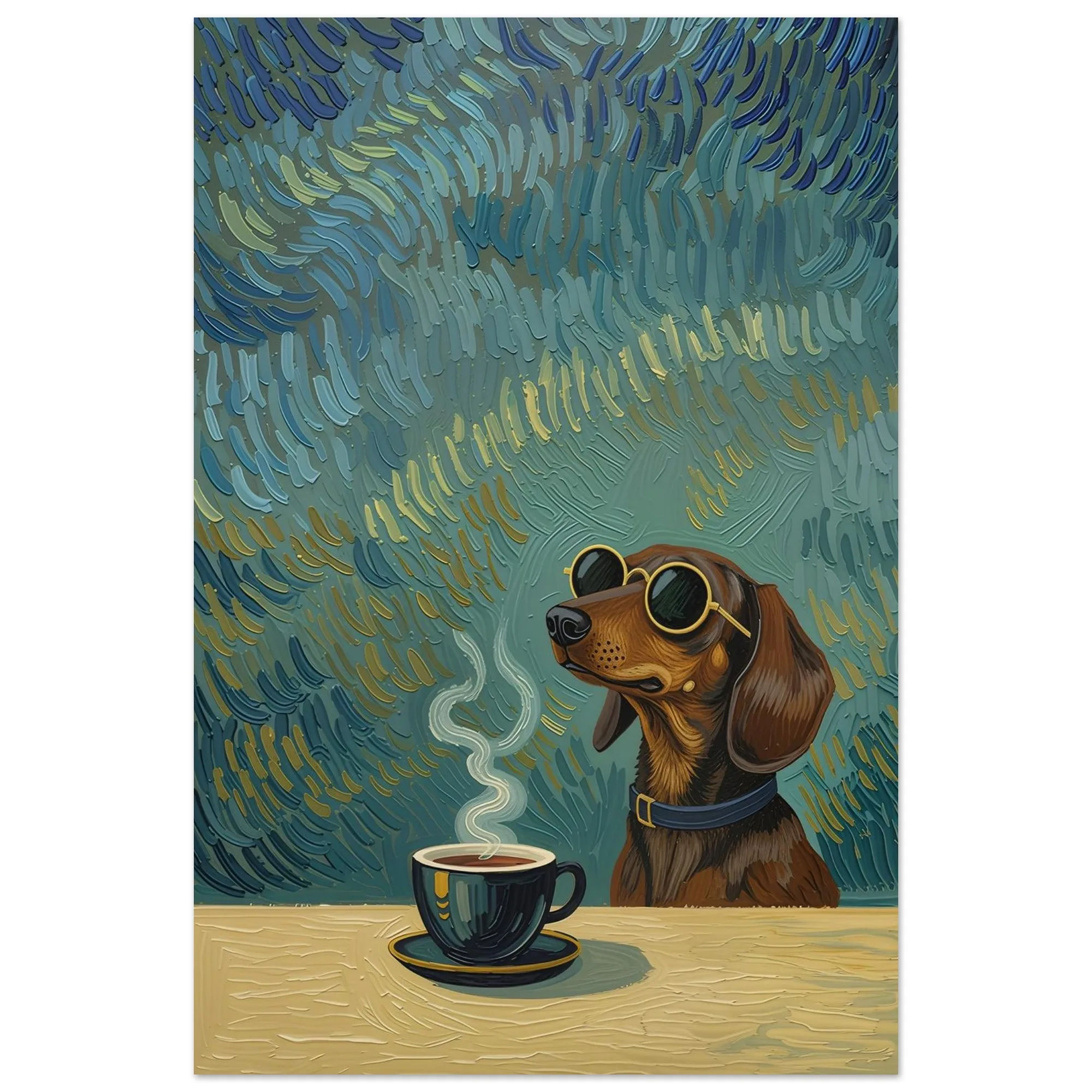 Kunstdruck „Kaffee unter Sternen“