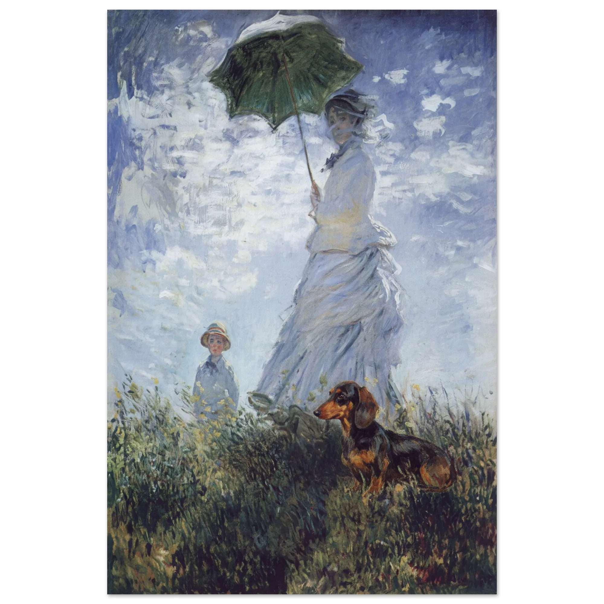 Kunstdruck „Frau mit Sonnenschirm“