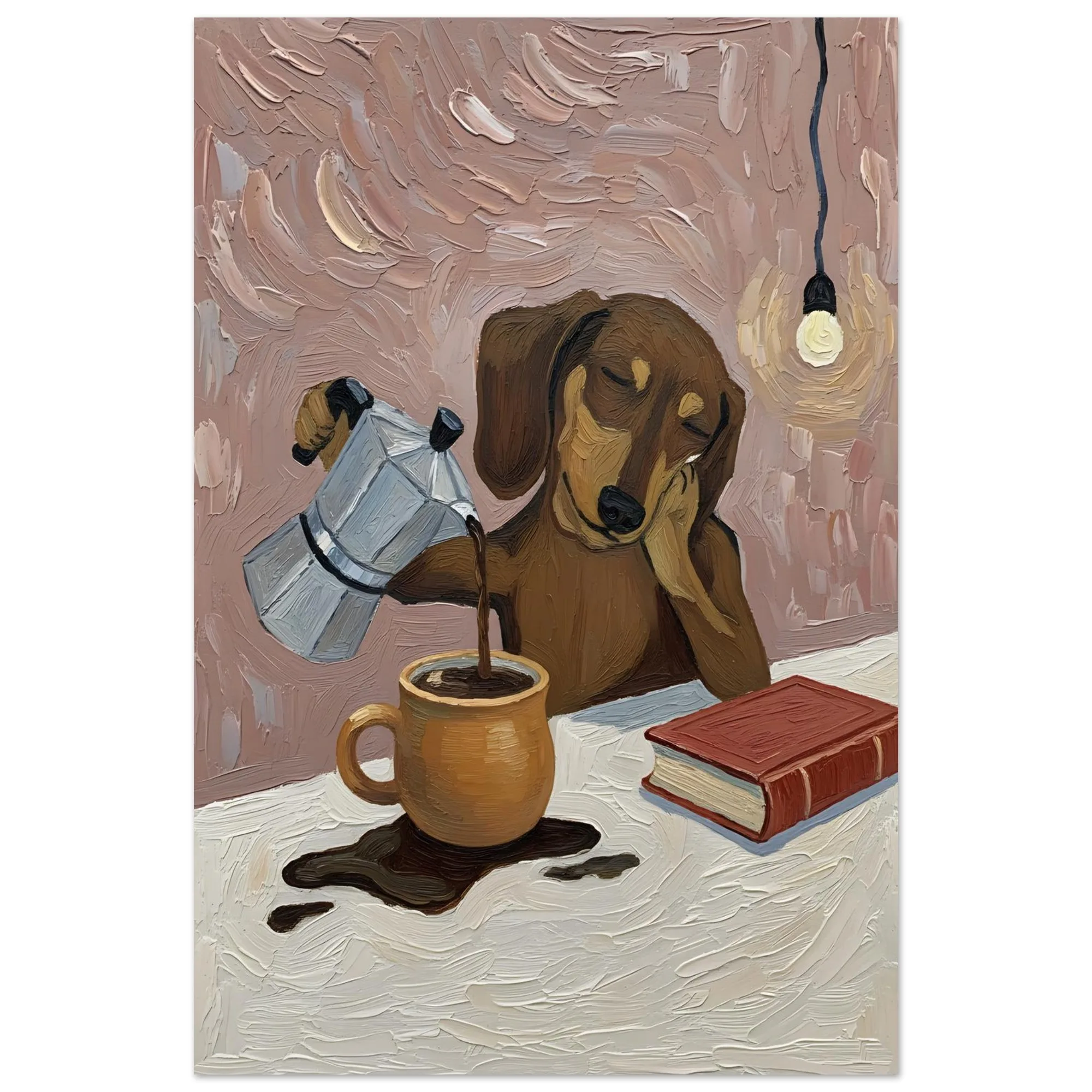 Kunstdruck „Espresso und Bücher“